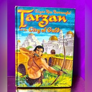 TARZAN AND THE CITY OF GOLD VTG 1954 HARDCOVER BOOK EDGAR RICE BURROUGHS 282p.